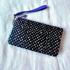 Thirty-One Easy Going Wristlet Wallet Lil
Scribble With Strap Black/Purple‎